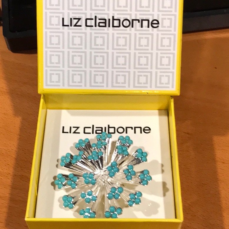 Liz Claiborne Turquoise Brooch Pin